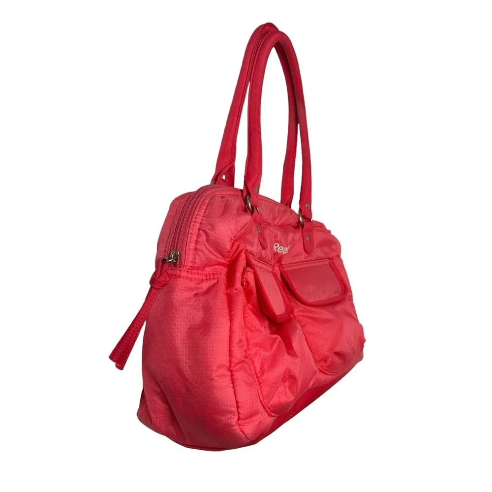Vintage Reebok Bright Pink Tote Shoulder Bag Weekender Gym Purse 15 x 9 x‎ 3